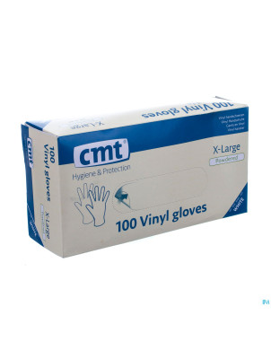 Cmt gants vinyl poudre    xl 100