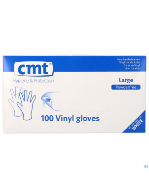 Cmt gants vinyl s/poudre    l 100
