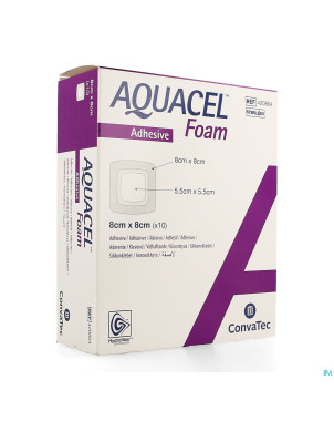 Aquacel pans mousse adh hydrofiber   8,0x 8,0cm 10
