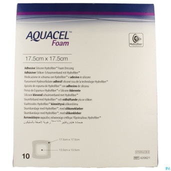 Aquacel pans mousse adh hydrofiber  17,5x17,5cm 10