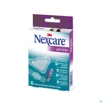 Nexcare 3m gel strips lavender assorti 6