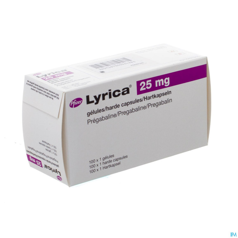 Lyrica  25mg caps durs 100 x 1 x 25mg ud