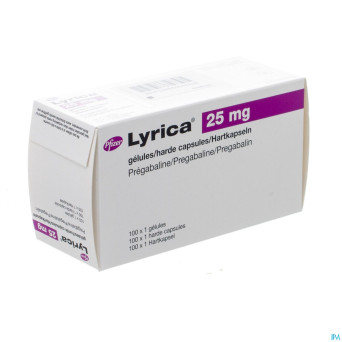 Lyrica  25mg caps durs 100 x 1 x 25mg ud