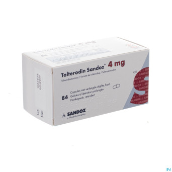 Tolterodine sandoz 4 mg caps liber prol 84