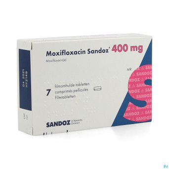 Moxifloxacin sandoz 400 mg comp pell  7