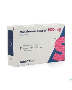 Moxifloxacin sandoz 400 mg comp pell  7