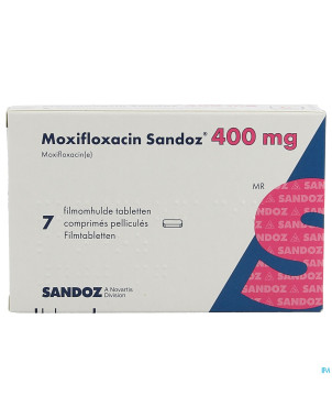 Moxifloxacin sandoz 400 mg comp pell  7