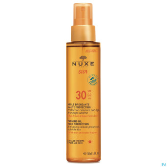 Nuxe sun huile bronzante visage corps ip30   150ml
