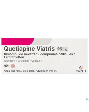 Quetiapine viatris 25mg comp pell 60