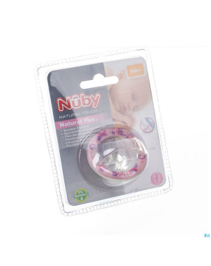 Nuby nt nat. sucette flex silic.cerise +6m 1 67554