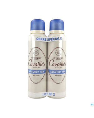 Roge cavailles deo spray invisible duo    2x150ml