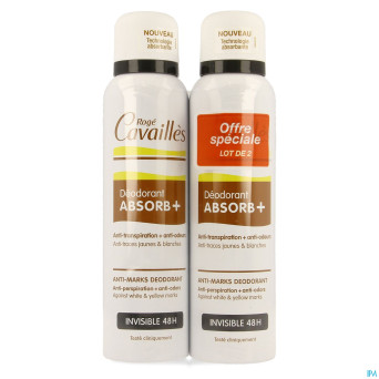 Roge cavailles deo spray invisible duo    2x150ml