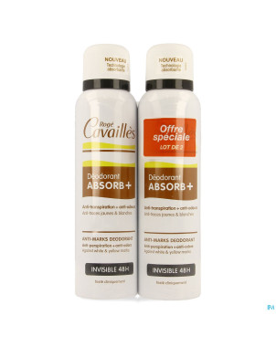 Roge cavailles deo spray invisible duo    2x150ml