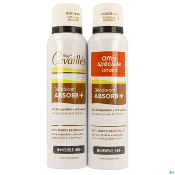Roge cavailles deo spray invisible duo    2x150ml