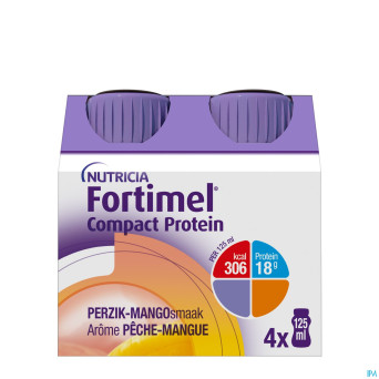 Fortimel compact protein peche-mangue 4x125ml