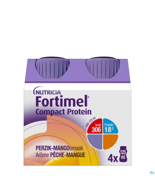 Fortimel compact protein peche-mangue 4x125ml
