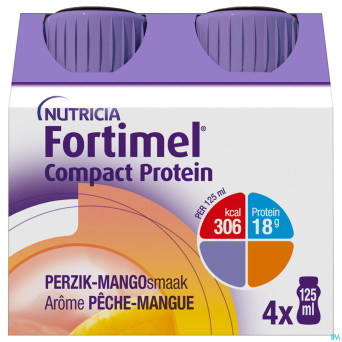 Fortimel compact protein peche-mangue 4x125ml