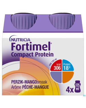 Fortimel compact protein peche-mangue 4x125ml
