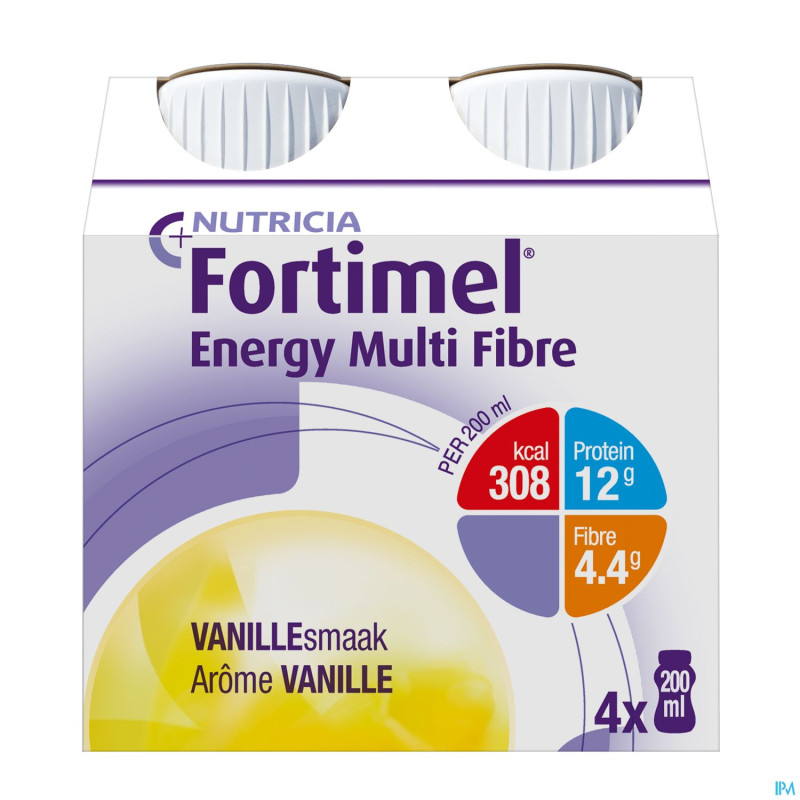 Fortimel energy multi fibre vanille 4x200ml