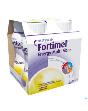 Fortimel energy multi fibre vanille 4x200ml