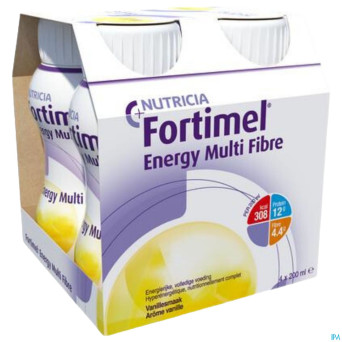 Fortimel energy multi fibre vanille 4x200ml
