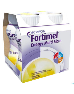 Fortimel energy multi fibre vanille 4x200ml