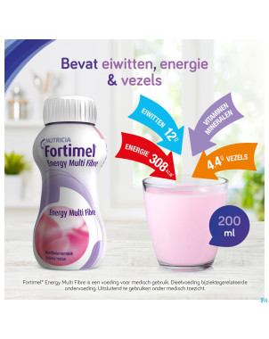 Fortimel energy multi fibre vanille 4x200ml