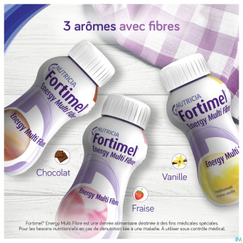 Fortimel energy multi fibre vanille 4x200ml