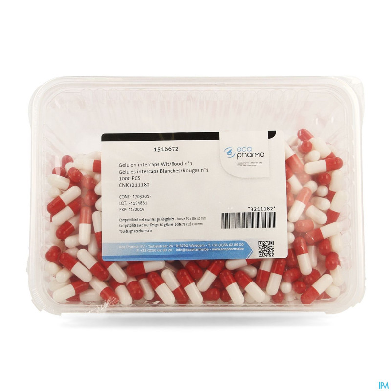 Intercaps blanc/rouge gel 1000    1