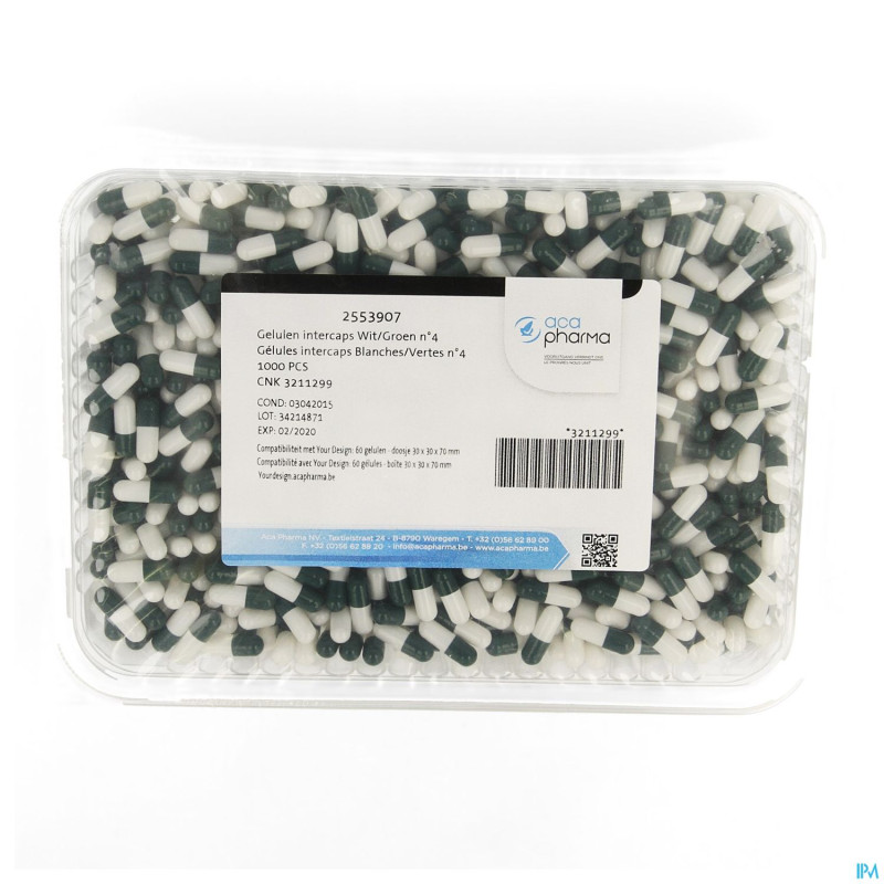 Intercaps blanc/vert gel 1000    4