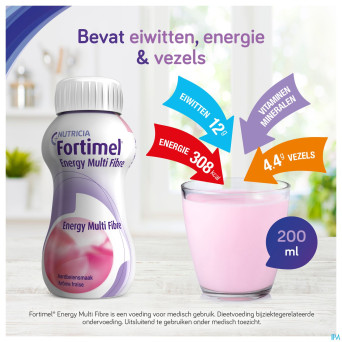 Fortimel energy multi fibre fraise  4x200ml