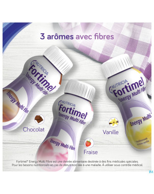Fortimel energy multi fibre fraise  4x200ml