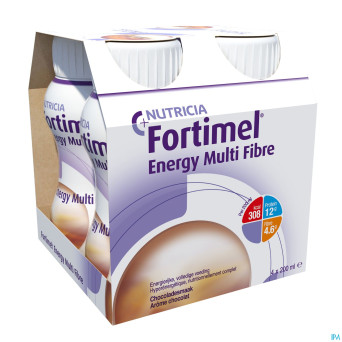 Fortimel energy multi fibre chocolat 4x200ml