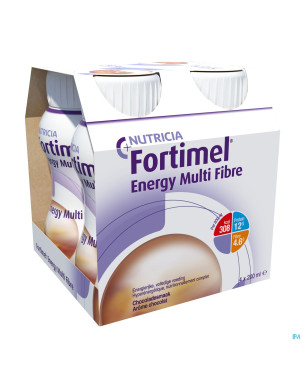 Fortimel energy multi fibre chocolat 4x200ml