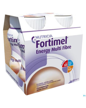 Fortimel energy multi fibre chocolat 4x200ml