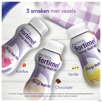 Fortimel energy multi fibre chocolat 4x200ml