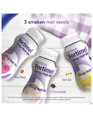 Fortimel energy multi fibre chocolat 4x200ml