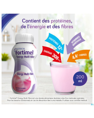 Fortimel energy multi fibre chocolat 4x200ml