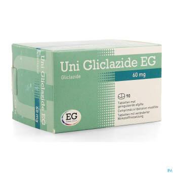 Uni gliclazide eg 60mg comp liberation modifie  90