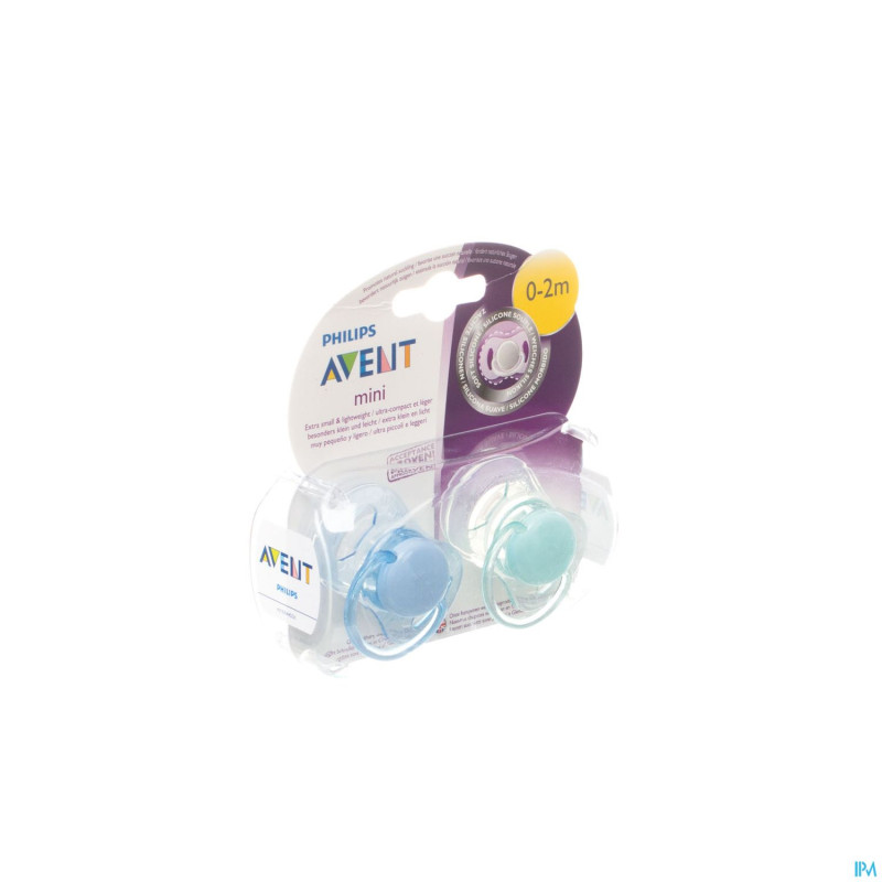 Philips avent sucette mini boys 0-2m duopack