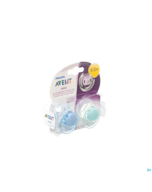 Philips avent sucette mini boys 0-2m duopack
