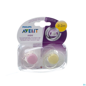 Philips avent sucette mini girls 0-2m duopack
