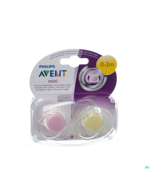 Philips avent sucette mini girls 0-2m duopack