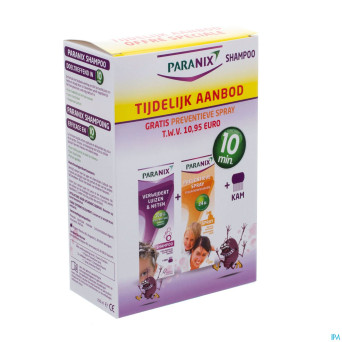 Paranix duo shampooing+peigne+spray prev. gratuit