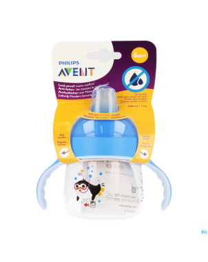 Philips avent gobelet a/fuite pinguin blue   200ml