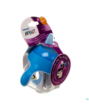 Philips avent gobelet a/fuite pinguin blue   200ml