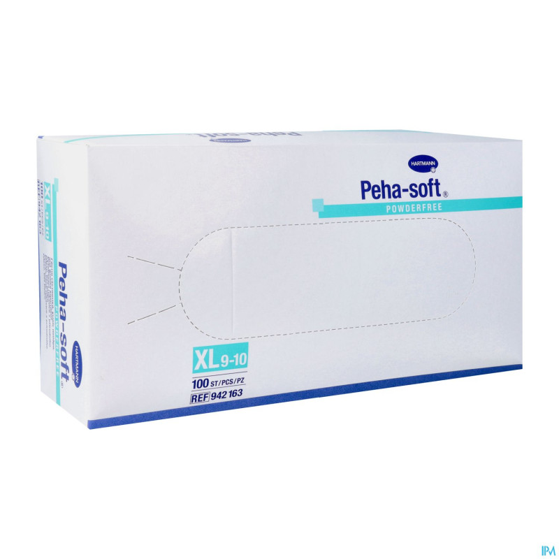 Peha soft gants latex n/st -pdr    xl 100 9421635