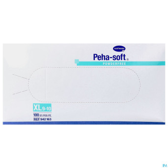 Peha soft gants latex n/st -pdr    xl 100 9421635