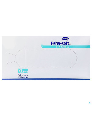 Peha soft gants latex n/st -pdr    xl 100 9421635
