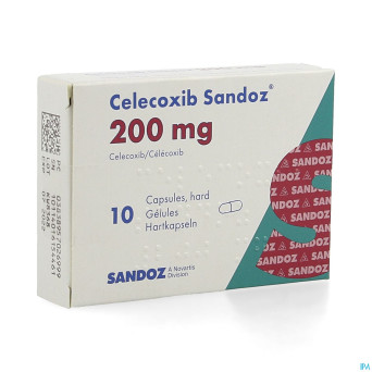 Celecoxib sandoz 200mg caps dur  10 x 200mg